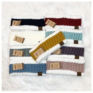 CC Chenille Lined Headband, Winter Headwrap, Premium Headband, Cozy Headband